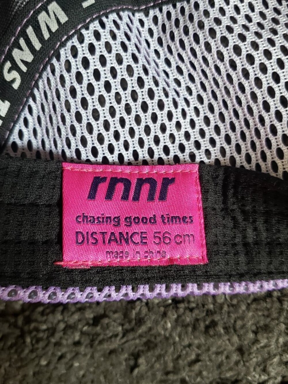 RNNR 5 Panel Running Hat, Purple Distance Cap, All Luck Rabbit, Buckle Strapback - Picture 4 of 6